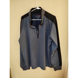 Hawke & Co Outfitter Men's Size XX Large Gray Fleece Quarter Zip Pullover Logo